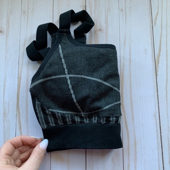 Fabletics Black And Gray spandex Sports Bra - Picture 6 of 8